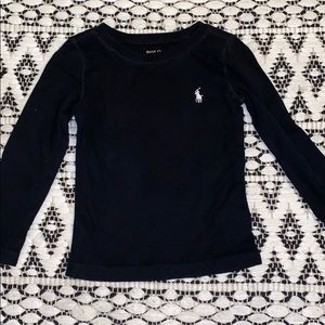Black long sleeve polo for toddler girl